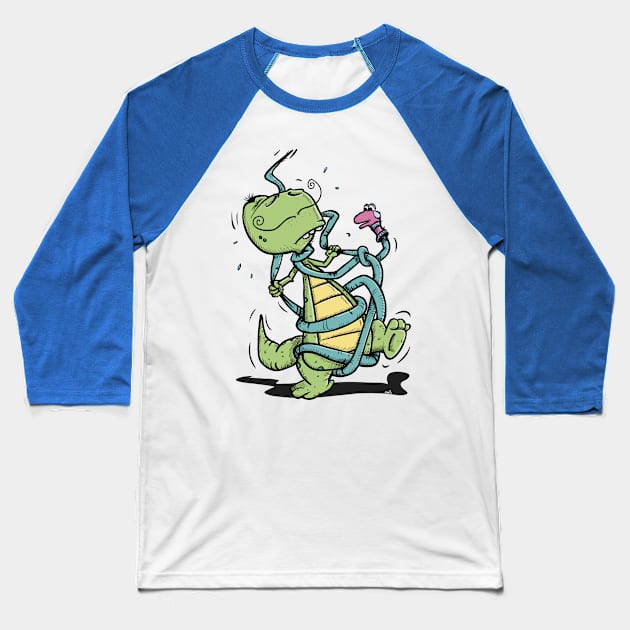 Dinosaur's epic Fight Baseball T-Shirt by schlag.art